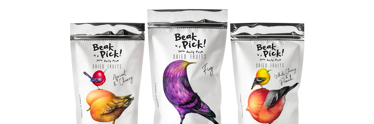 水果制品品牌Beak Pick，食品包裝設(shè)計(jì)